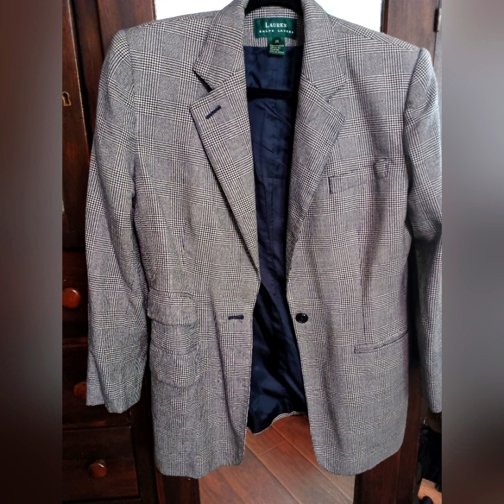 Vintage Lauren Ralph Lauren Womens Blazer_Plaid_10